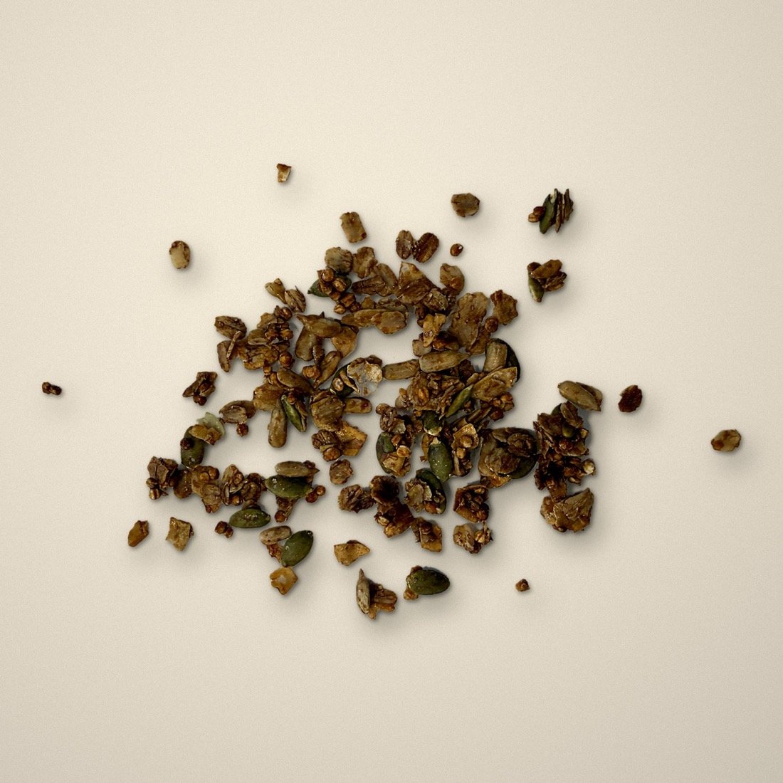 Blackstrap granola clusters with pumpkin seeds, sunflower seeds and oats